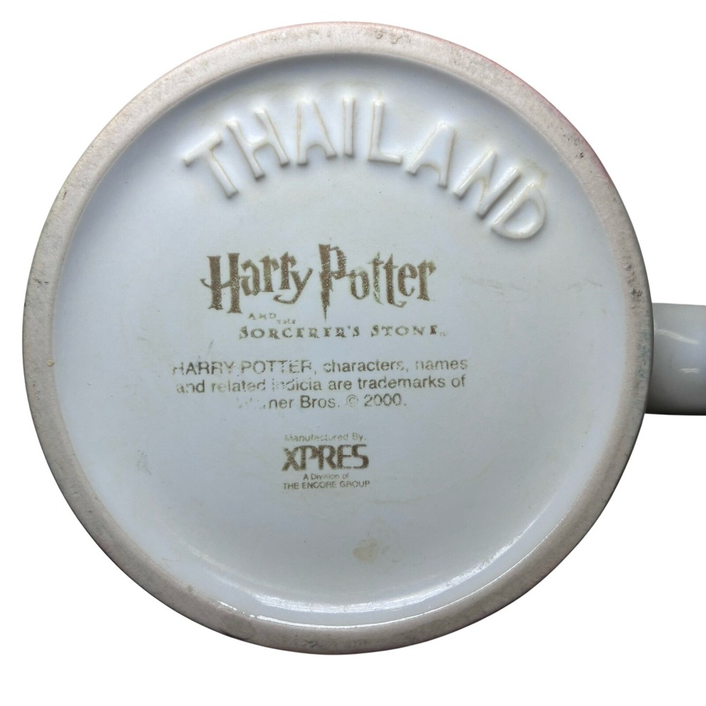 Harry Potter and The Sorcerers Stone Mug Vintage 2000 Warner Bros Xpres Mug - Picture 3 of 7